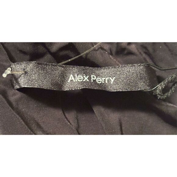 ALEX PERRY Garner mockneck ruched gown in black NWT Size US 6 - Picture 8 of 8